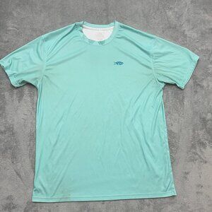AFTCO American Fishing Tackle Co. Men Short Sleeve Shirt Mint Green XXL